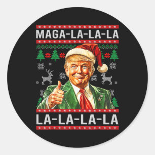 Adesivo Redondo Mega La Donald Trump Potus 47 Natal Feio