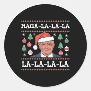 Adesivo Redondo Mega La Donald Trump Potus 47 Natal Feio