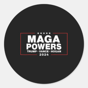 Adesivo Redondo Mega Powers Trump Vance Hogan 1
