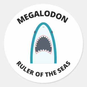 Adesivo Redondo Megalodon