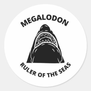 Adesivo Redondo Megalodon