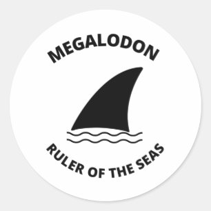 Adesivo Redondo Megalodon