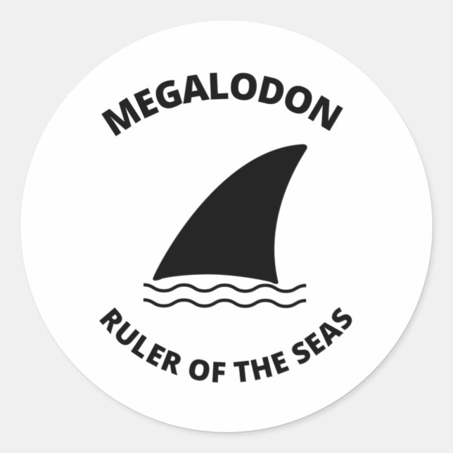 Adesivo Redondo Megalodon (Frente)