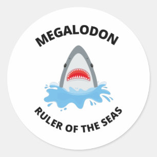 Adesivo Redondo Megalodon