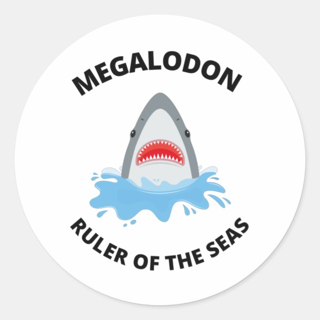 Adesivo Redondo Megalodon (Frente)