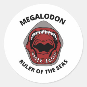 Adesivo Redondo Megalodon