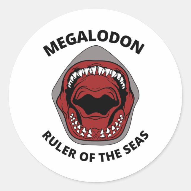 Adesivo Redondo Megalodon (Frente)