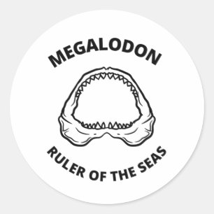 Adesivo Redondo Megalodon Classic Round Sticker