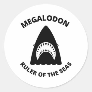 Adesivo Redondo Megalodonte