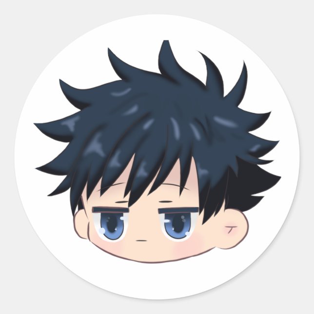 Adesivo Redondo Megumi inspired chibi (Frente)