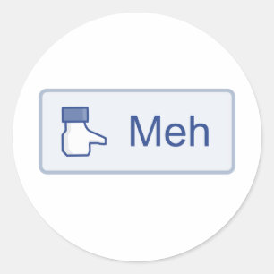 Adesivo Redondo Meh - Facebook