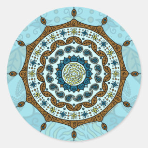 Adesivo Redondo Mehndi Fantasy Copper Sticker