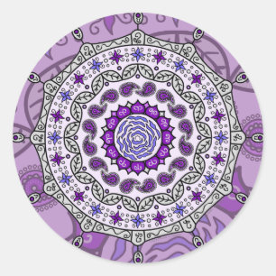 Adesivo Redondo Mehndi Fantasy Silver Sticker