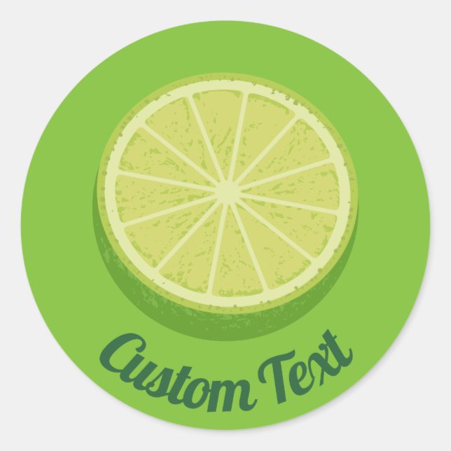 Adesivo Redondo Meia Limão (Frente)
