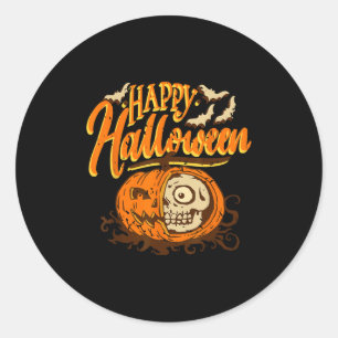Adesivo Redondo Meia Pumpkin Halloween Horror de Halloween Noite E