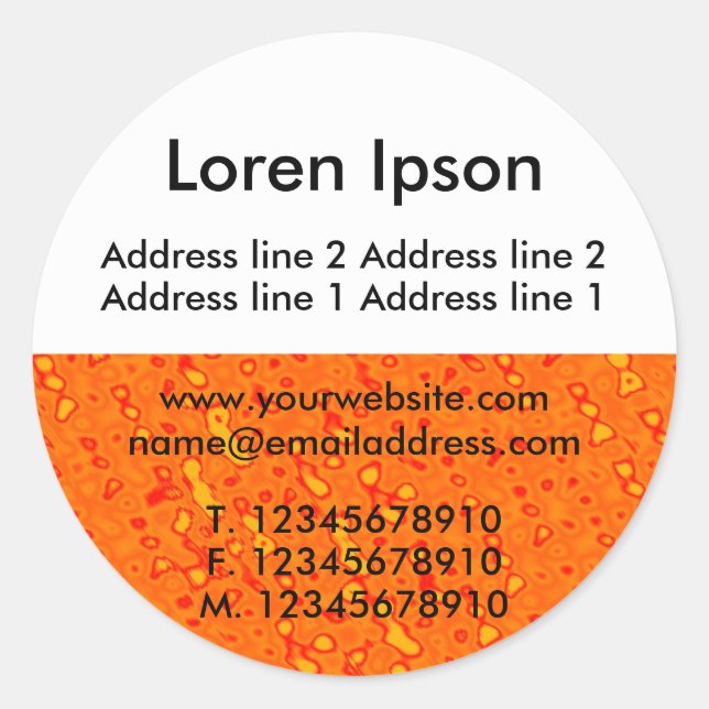 Adesivo Redondo Meia textura e negócios / perfil branco 01 (Frente)