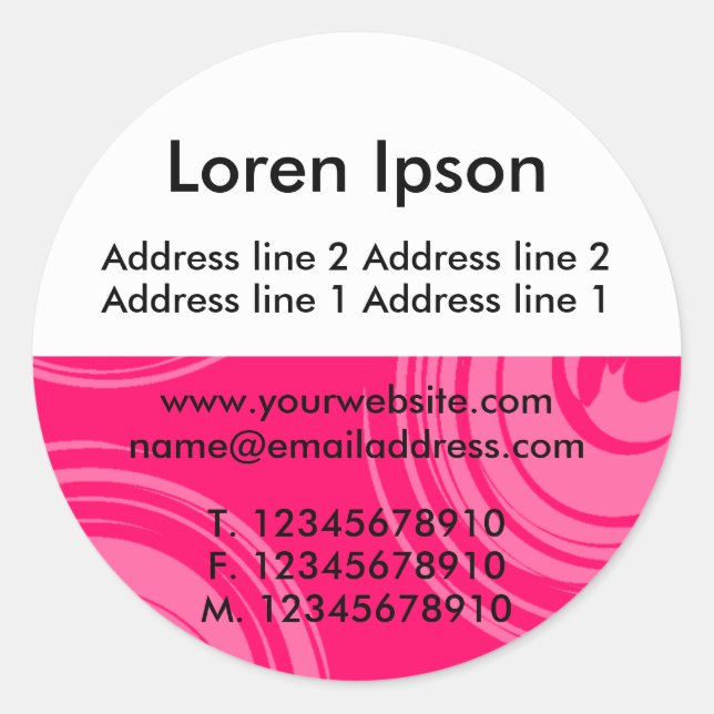 Adesivo Redondo Meia textura e negócios / perfil branco 02 (Frente)