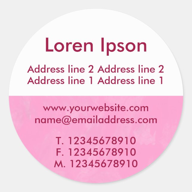 Adesivo Redondo Meia textura e negócios / perfil branco 06 (Frente)