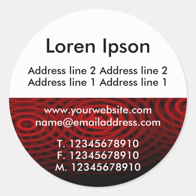 Adesivo Redondo Meia textura e negócios / perfil branco 07 (Frente)