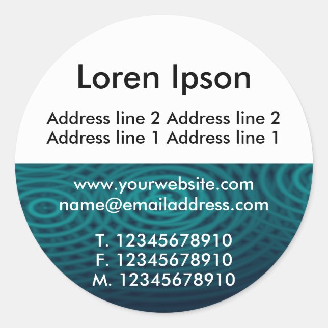 Adesivo Redondo Meia textura e negócios / perfil branco 12 (Frente)