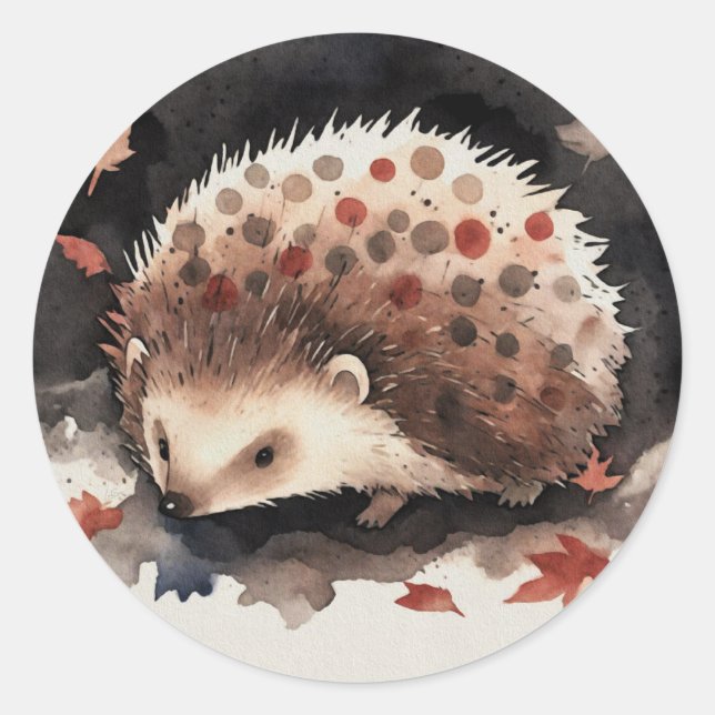 Adesivo Redondo Mein kleiner Igel-Freund „Zwergerl“ (Frente)