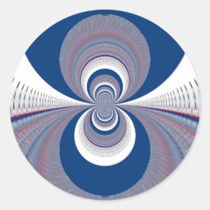 Adesivo Redondo Meio Azul