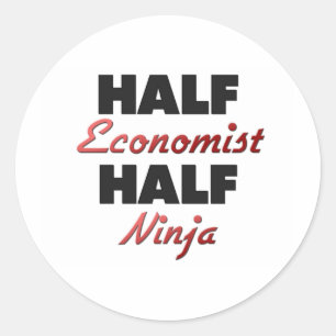 Adesivo Redondo Meio economista meio Ninja