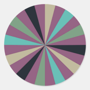 Adesivo Redondo Meio século Modern Sunburst Sticker: Charme Vintag