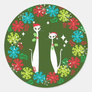 Adesivo Redondo Meio século Moderno de Natal Legal