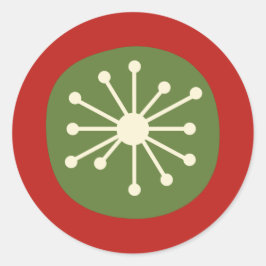 Adesivo Redondo Meio século Moderno de Ponto Atômica - Natal Tradi