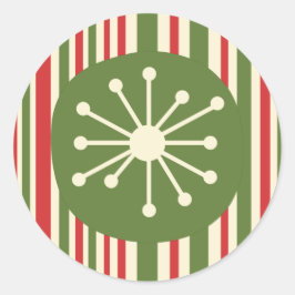 Adesivo Redondo Meio século Moderno Ponto Atômico RetroNatal