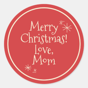 Adesivo Redondo Meio século moderno presente Natal 50 60