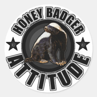 Adesivo Redondo Mel Badger ATTITUDE - Design redondo