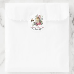 Adesivo Redondo Mel Business Branding