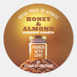 Adesivo Redondo Mel e maçã