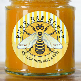 Adesivo Redondo Mel Jar Labels | Abelhas de mel Apiary