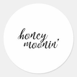 Adesivo Redondo Mel Moonin Bride E Groove Honeymoon Premium _1