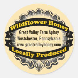 Adesivo Redondo Mel Ornamental Produzido Localmente