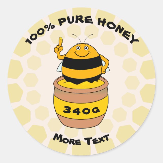 Adesivo Redondo Mel puro (Frente)