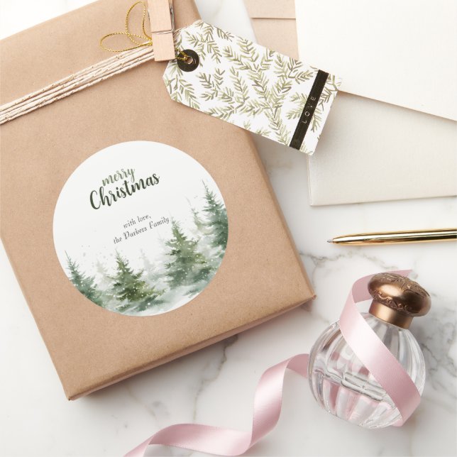 Adesivo Redondo Melancia de Natal minimalista (Presentear)