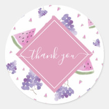 Melancia e Uvas Tropicais Frescas Obrigado