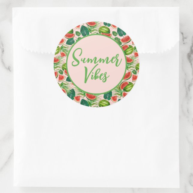 Adesivo Redondo Melancia fresca (Bolsa)