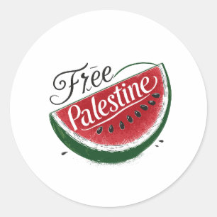 Adesivo Redondo melancia Palestina livre