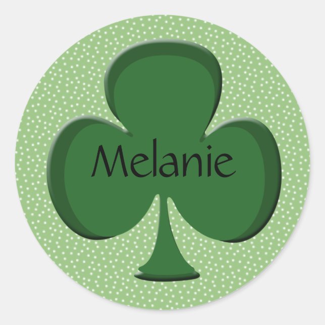 Adesivo Redondo Melanie Shamrock Stickers (Frente)