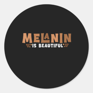 Adesivo Redondo Melanin é uma bela história negra, melanina, afric