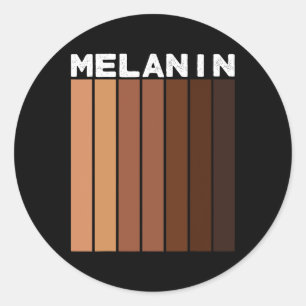 Adesivo Redondo Melanin Junteécimo Negro Homens Mulheres Negras