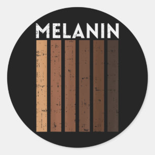 Adesivo Redondo Melanin Shades Black Lives História do Orgulho Afr