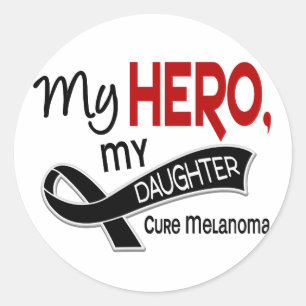 Adesivo Redondo Melanoma Cancer da pele MY HERO MY FILHA 42