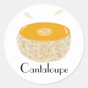 Adesivo Redondo Melão Cantalupo Suculento