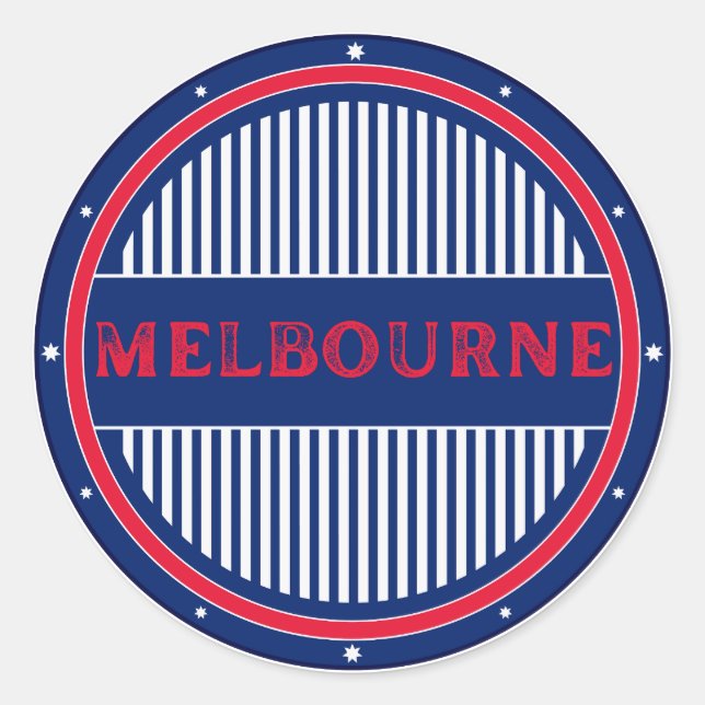 Adesivo Redondo Melbourne City Pride Emblem – Australian Identity (Frente)
